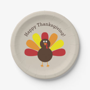 Assiettes En Carton Thanksgiving fait sur commande Turquie d'amusement