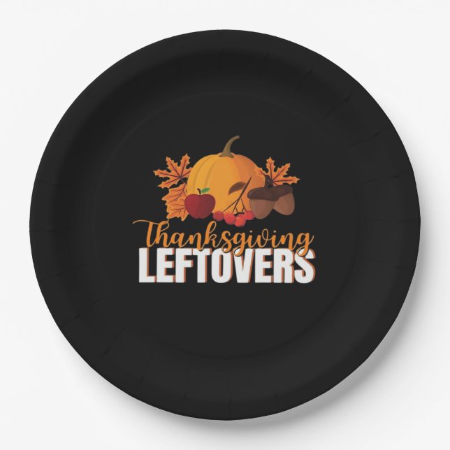 Assiettes En Carton Thanksgiving Leftovers Creative Décontracté Meme (Devant)