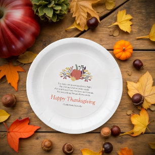 Assiettes En Carton Thanksgiving Poem Pays Russe Citrouille Bouquet