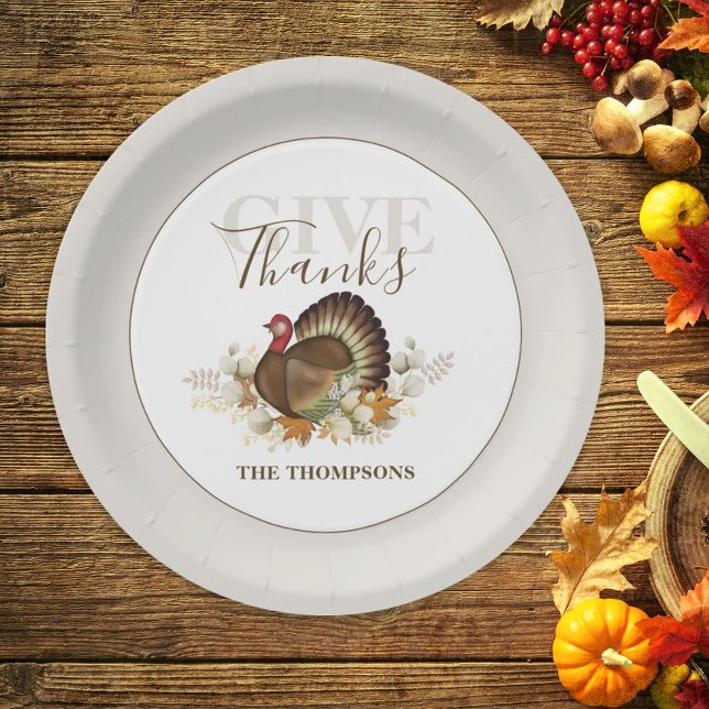 Assiettes En Carton Thanksgiving Russe Automne Turquie (Créateur téléchargé)