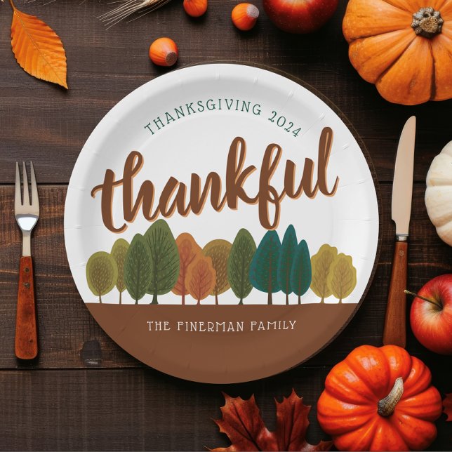 Assiettes En Carton Thanksgiving Script Thanksgiving Automne personnal (Créateur téléchargé)