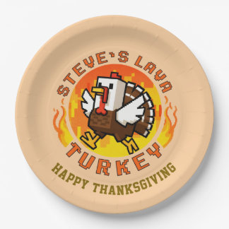 Assiettes En Carton Thanksgiving Steve's Lava Turkey Plate