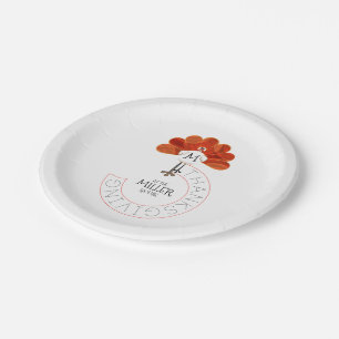 Assiettes En Carton Thanksgiving Turquie