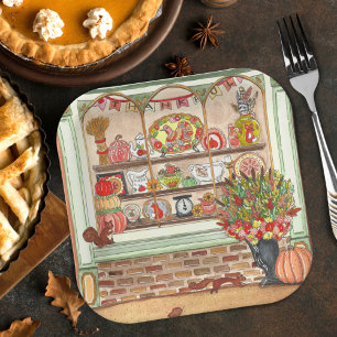Assiettes En Carton Thanksgiving Vintage Antique Shop