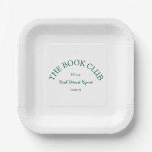 Assiettes En Carton The Book Club Crest Lire Discuter Répéter