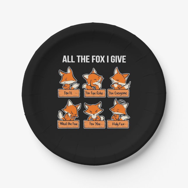 Assiettes En Carton The Fox I Give (Devant)