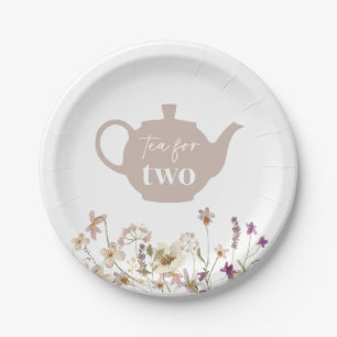 Assiettes En Carton Thé pour deux fleurs