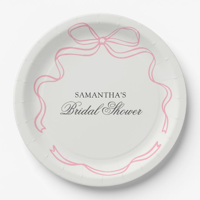 Assiettes En Carton Thé pour la Mariée Fleur Sauvage  (Devant)