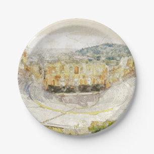 Assiettes En Carton Théâtre antique d'Athènes, Grèce