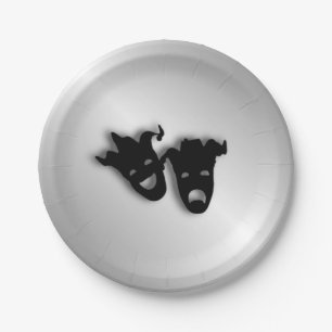 Assiettes En Carton Théâtre de comédie et de tragédie