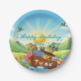 Assiettes En Carton Thème Arche de Noah