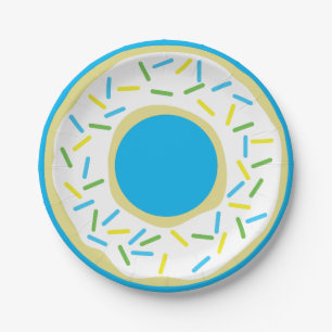 Assiettes En Carton Thème coloré de fête d'anniversaire des butées