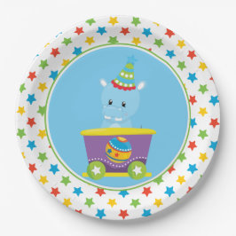 Assiettes En Carton Thème de cirque du train | de cirque de
