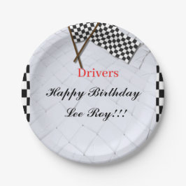 Assiettes En Carton Thème de la course à la victoire