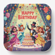 Thème de masquerade joyeux anniversaire mignon