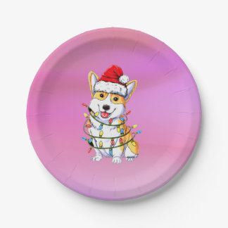 Assiettes En Carton Thème de Noël Doggy