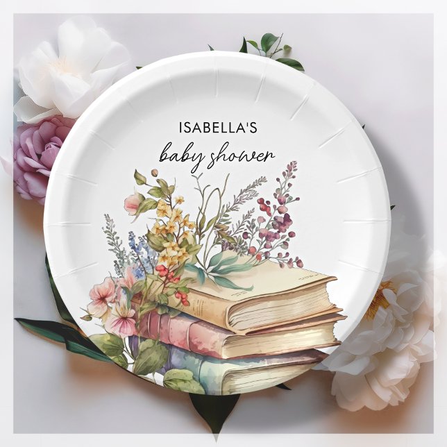 Assiettes En Carton Thème du livre | BABY SHOWER (Créateur téléchargé)