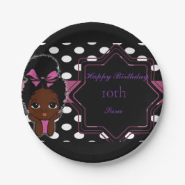 Assiettes En Carton Thème Glam Girl
