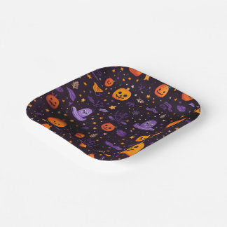 Assiettes En Carton Thème Halloween