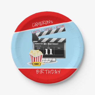Assiettes En Carton Thème Hollywood 11ème anniversaire