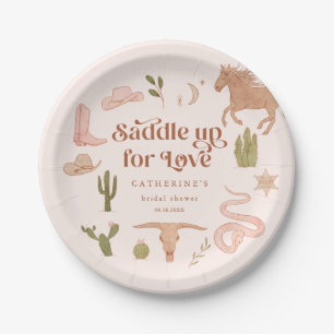 Assiettes En Carton Thème Mariage Occidental Rustique pour une Fête de