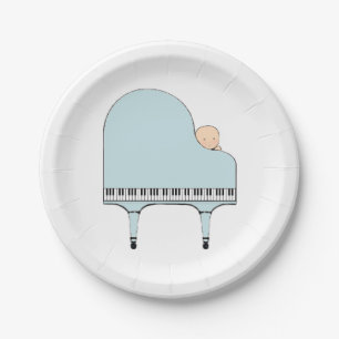Assiettes En Carton Thème Musique baby shower