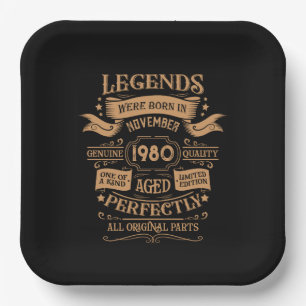 Assiettes En Carton Thème personnalisé vintage d'anniversaire whiskey