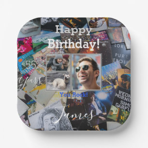 Assiettes En Carton Thème Rock-N-Roll Plaque d'anniversaire - HAMbWG