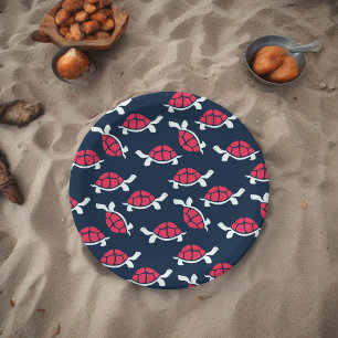 Assiettes En Carton Thème sombre tortue dessin animé 