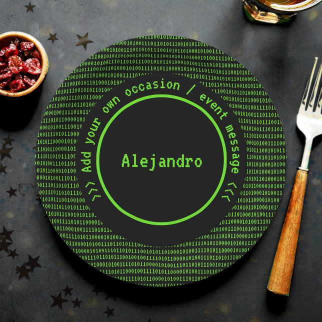 Assiettes En Carton Thème technique pour Codeurs / Programmeurs - Retr (Créateur téléchargé)