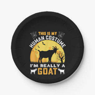 Assiettes En Carton This Is My Human Costume Goat Venin