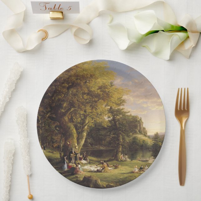 Assiettes En Carton Thomas Cole Le Pic-Nic (Mariage)