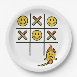 Assiettes En Carton Tic Tac Toe