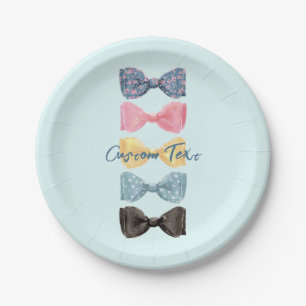 Assiettes En Carton Ties papillons personnalisés