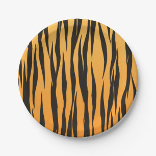 Assiettes En Carton Tiger Stripe Gold Black Poster de animal Wedding P