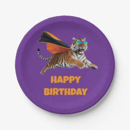 Assiettes En Carton Tiger Superhero