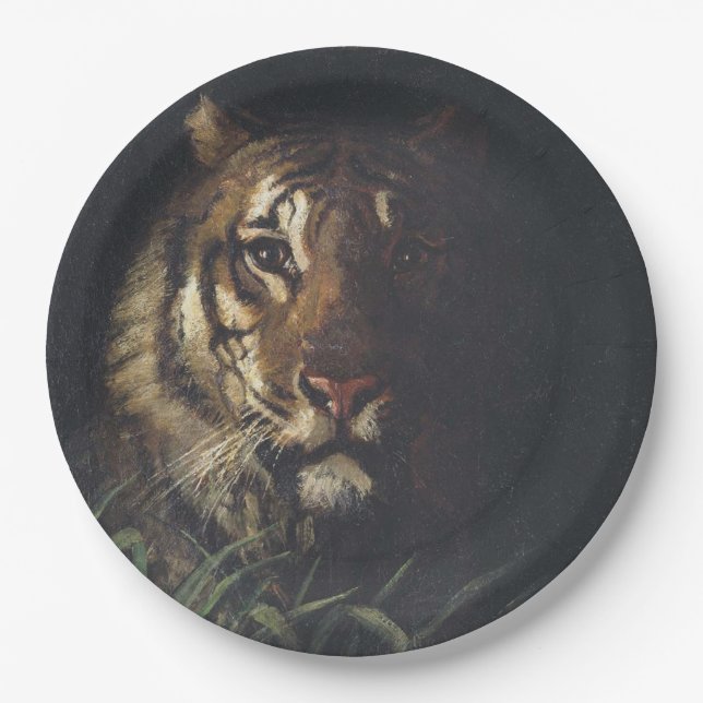 Assiettes En Carton Tiger's Head (par Abott Handerson Thayer) (Devant)