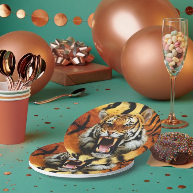 Assiettes En Carton Tiger's Roar (Multi)