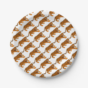 Assiettes En Carton Tigre