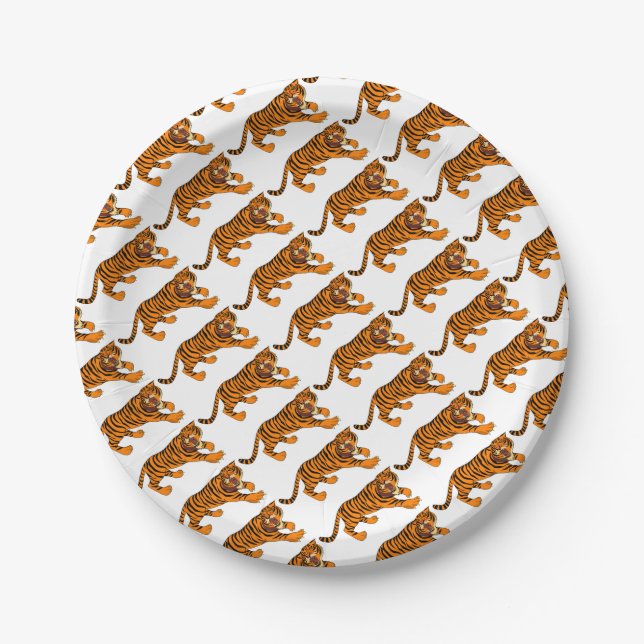 Assiettes En Carton Tigre (Devant)