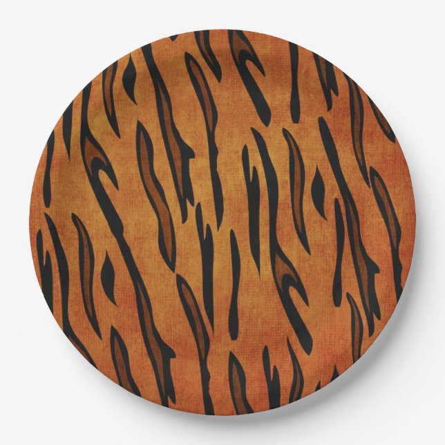 ASSIETTES EN CARTON TIGRE DE TIGRE (Devant)
