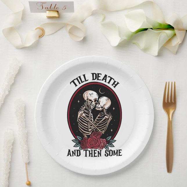 Assiettes En Carton 'Till Death Papier Plaques (Mariage)