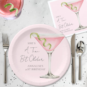 Assiettes En Carton Tini Bit Older Martini Anniversaire