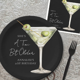 Assiettes En Carton Tini Bit Older Martini Fête d'anniversaire