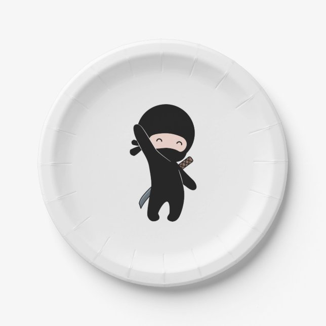 Assiettes En Carton Tiny Happy Ninja (Devant)