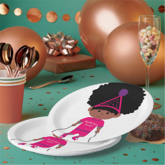 Assiettes En Carton Tiny Tamara TT rose joyeuse collection d'anniversa