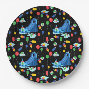 Assiettes En Carton toboggan pour enfants Summer Boy Girl Fun