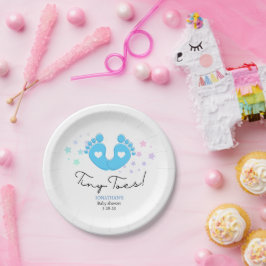 Assiettes En Carton Toe bleu minuscule