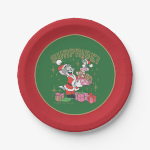 Assiettes En Carton Tom, Jerry et Nibbles Holiday Surprise