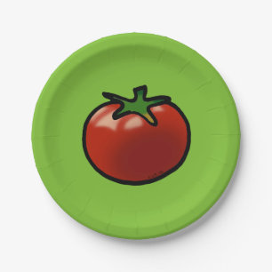 Assiettes En Carton tomate rouge de fruit